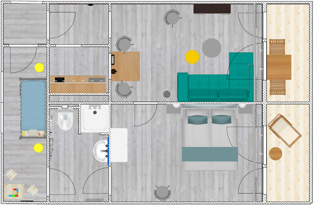 apartment with children's room sketch