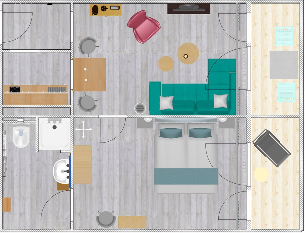 apartment with balcony sketch